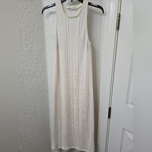 Zara cable knit midi- length dress